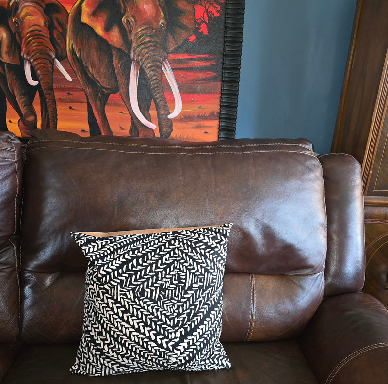 Pillows Cases, Canvas and Leather, Square
