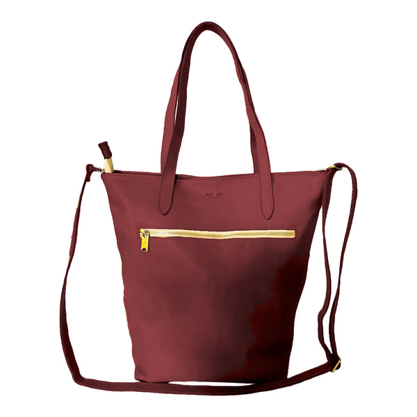 Zippered Bucket Bag, Leather