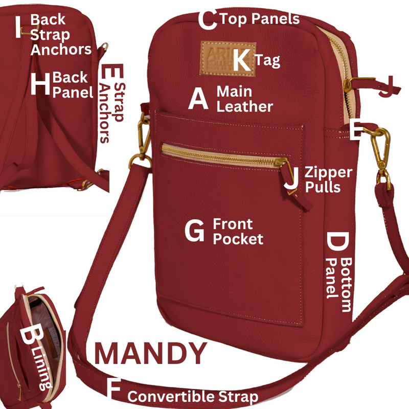Mandy Bag, Leather, Customizable