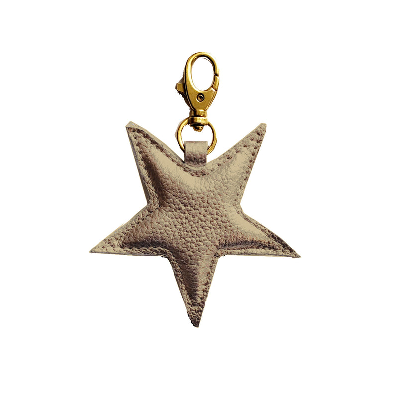 Star Bag Charm, Leather