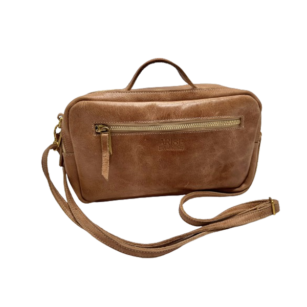 Double Zip Toiletry Kit, Leather, Made to Order