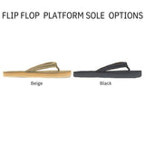 Women's Flip Flop Sandal, Leather, Platform Sole