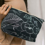 Cosmetic Carryall, Canvas with Leather Accents
