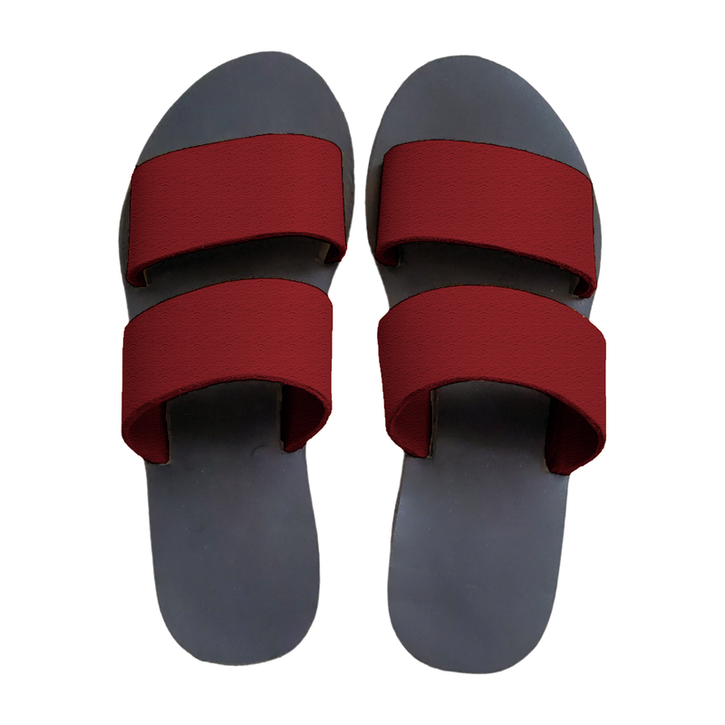 Hope Sandal, Leather, Black Footbed on Wedge, Made to Order