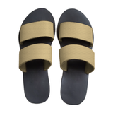Hope Sandal, Leather, Black Footbed on Wedge, Made to Order