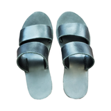 Hope Sandal, Leather, Black Footbed on Wedge, Made to Order