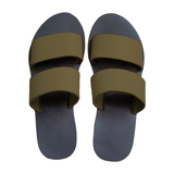 Hope Sandal, Leather, Black Footbed on Wedge, Made to Order