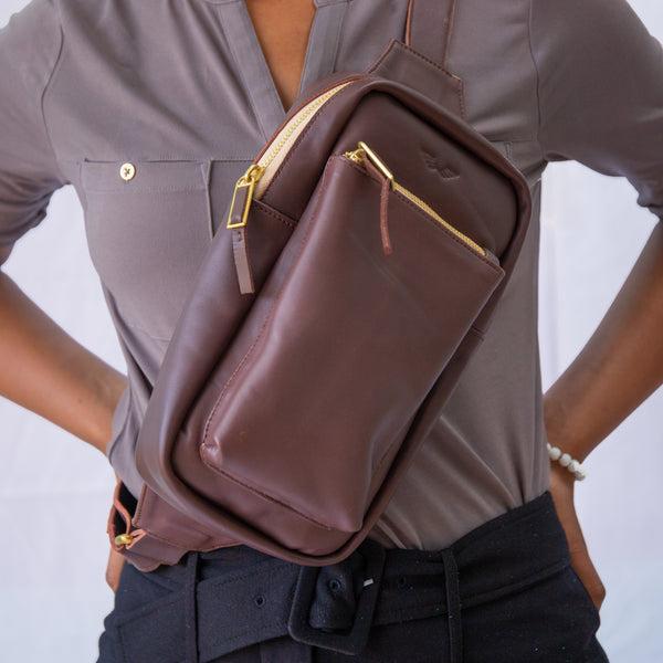 Ary Shoulder Sling, Leather, Made to Order