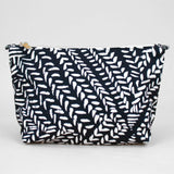 Cosmetic Carryall, Canvas with Leather Accents
