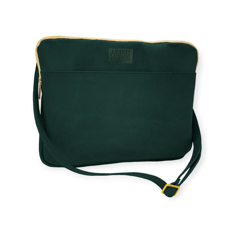 Zippered 16" Laptop Case, Leather