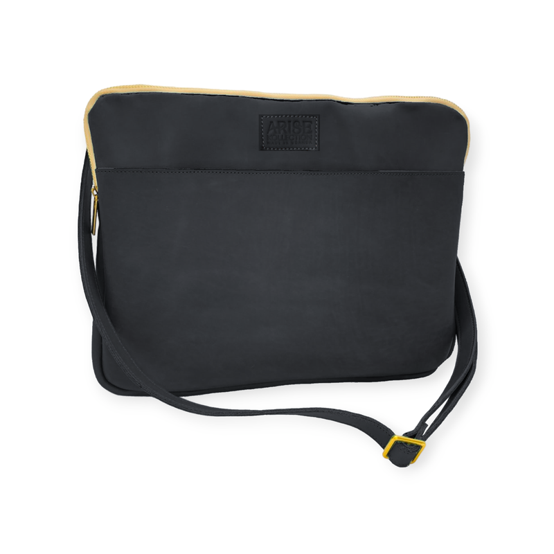 Zippered 16" Laptop Case, Leather