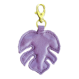 Monstera Leaf Bag Charm, Leather