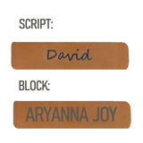Name Tag for Christmas Stockings, Leather, Made to Order