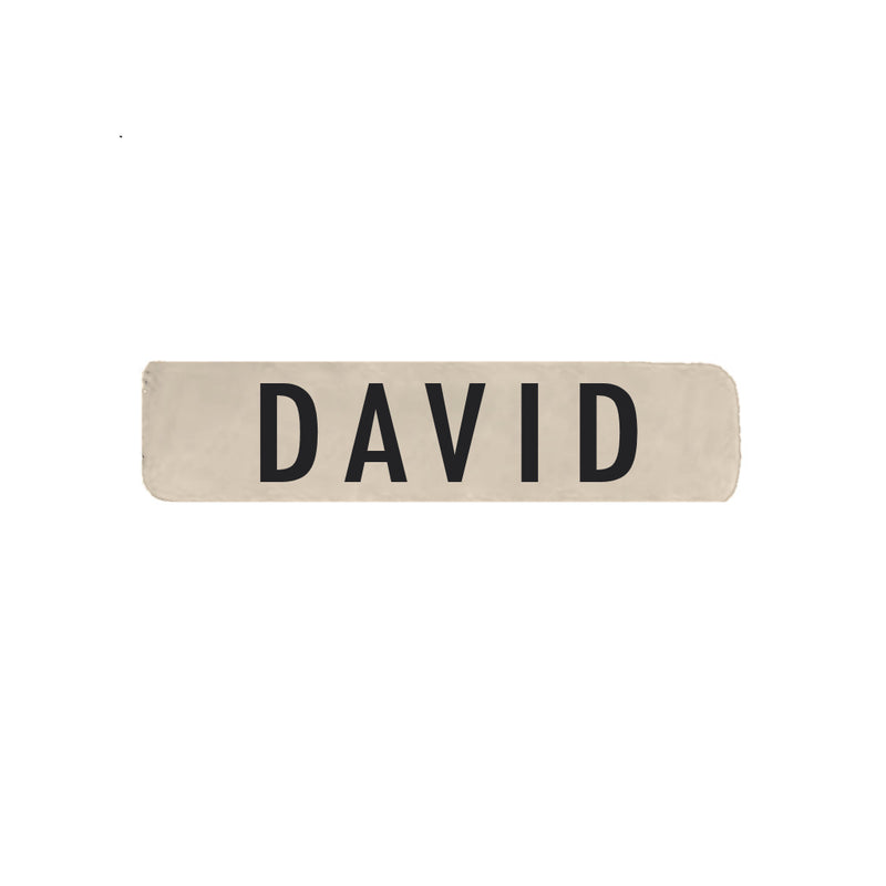Name Tag for Christmas Stockings, Leather