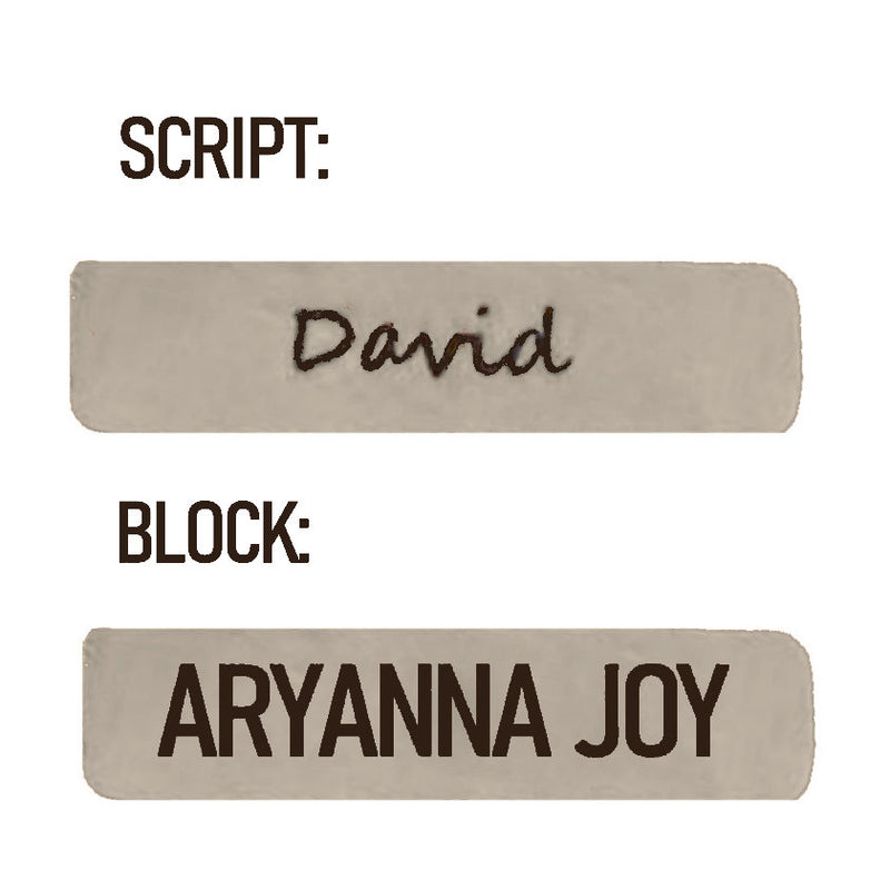 Name Tag for Christmas Stockings, Leather