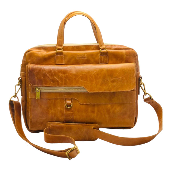 Travel Laptop Briefcase, Leather, Made to Order