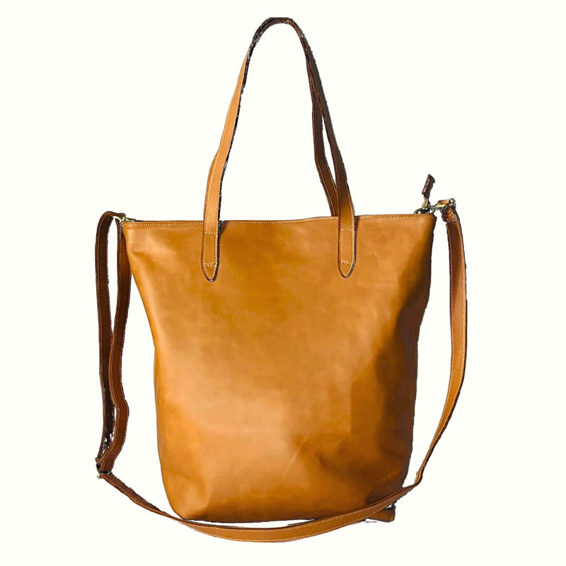 Zippered Bucket Bag, Leather, Made to Order