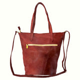 Zippered Bucket Bag, Leather